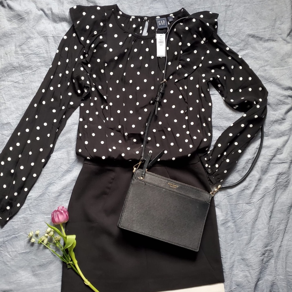 Brand New Gap Polka Dot Long Sleeves Blouse